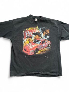 Budweiser Racing Graphic T Shirt Vintage NASCAR 1996 Men's 2XL